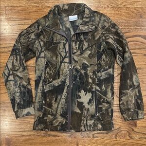 Columbia Camouflage Fleece Jacket boys youth size M